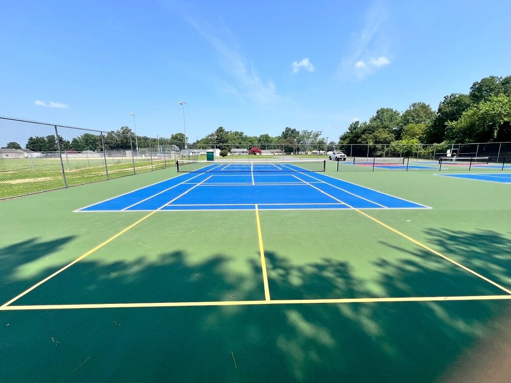Resurfacing Tennis Court and Pickleball Court in Hurlock Maryland