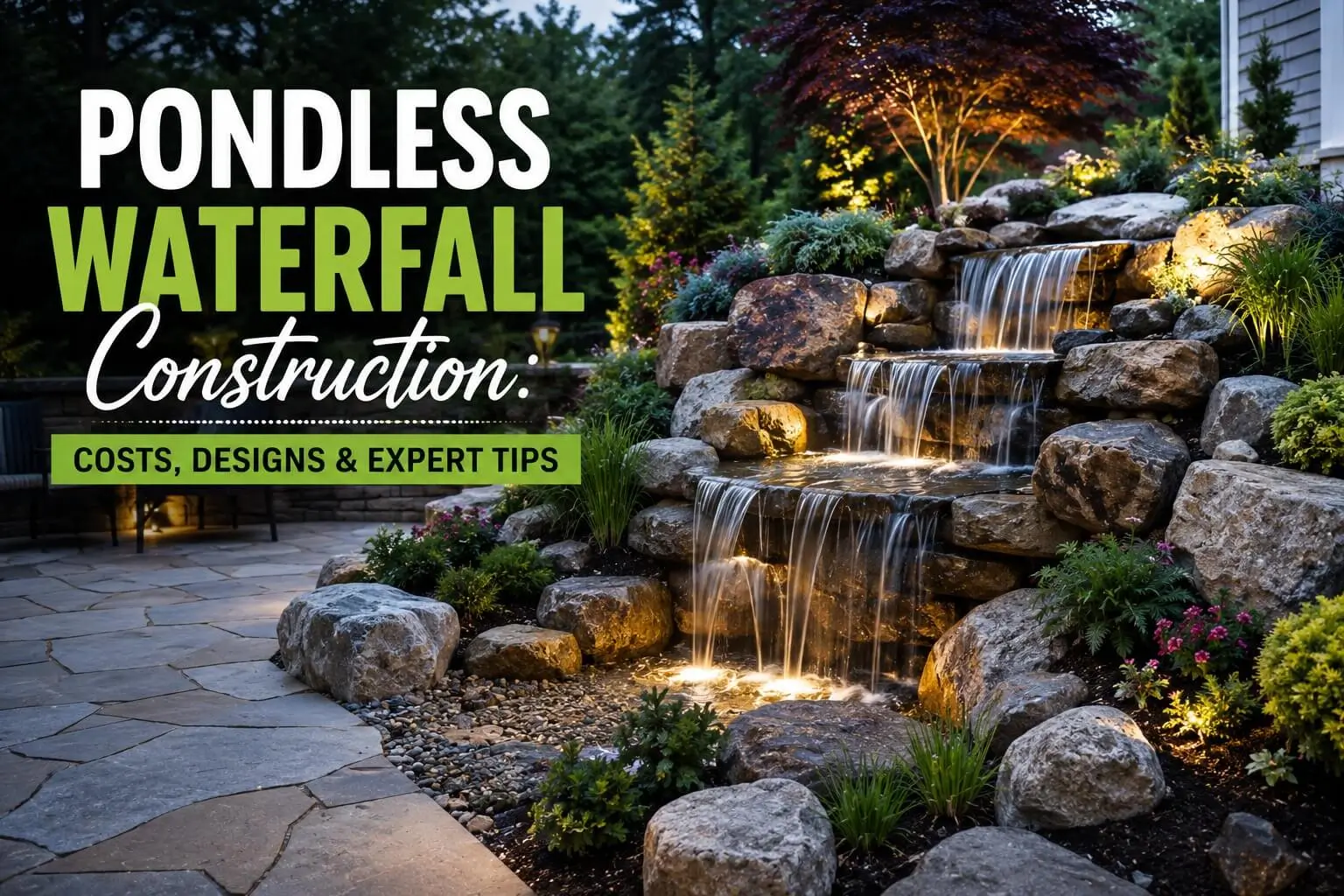 Pondless Waterfall Construction Costs, Designs & Expert Tips