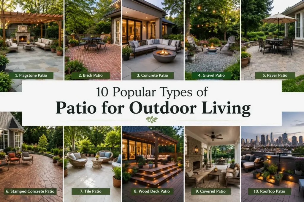10 Popular Types of Patio for Outdoor Living