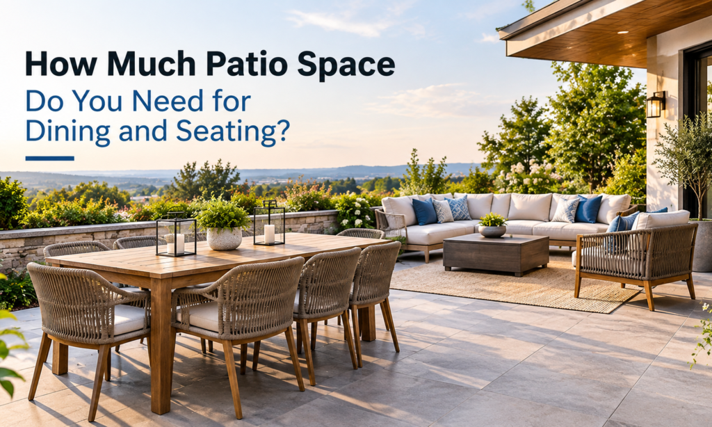 Stylish Patio Dining and Seating Layout